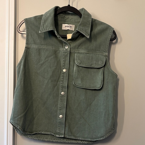NWT Agolde Hadley sleeveless shirt - Picture 1 of 3